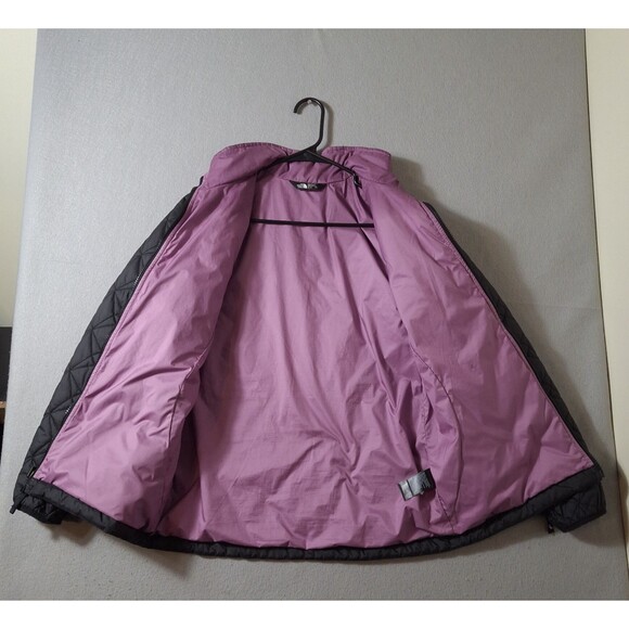 The North Face Kids Quilted Raincoat - Black with Purple Interior - Picture 4 of 9